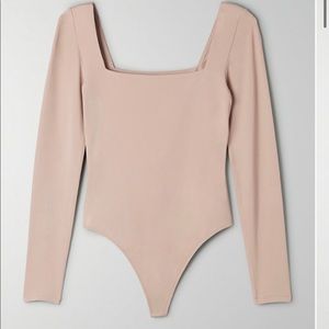 NWT Artizia Contour bodysuit in fawn pink